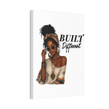 Load image into Gallery viewer, Built Different Women Portrait Wall Art, Black Girl Boho Home Decor Aesthetic Boho Womens Bedroom Decor, Motivational Wall Art Birthday Gift
