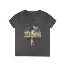 Load image into Gallery viewer, 2026 New Year Vneck Shirt, Betty Boop New Year Shirt, Tshirt For New Year's Eve, New Year 2026 Shirt, Cute Christmas Gift, Holiday Gift
