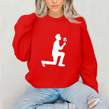 Load image into Gallery viewer, Cute Couple Sweatshirt, Lovers Valentine Sweatshirt, Valentine Shirt, Valentines Gift, Couple Gifts, Matching Sweatshirt, Groom Bride Shirt
