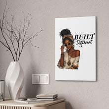 Load image into Gallery viewer, Built Different Women Portrait Wall Art, Black Girl Boho Home Decor Aesthetic Boho Womens Bedroom Decor, Motivational Wall Art Birthday Gift
