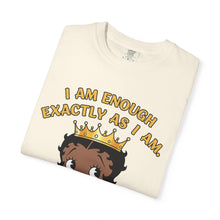 Load image into Gallery viewer, I am enough exactly as I am Shirt, Betty Boop Valentine Women Graphic Shirt, Words of Affirmation T-shirt, Black Queen Shirt Valentines Gift
