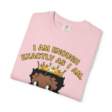 Load image into Gallery viewer, I am enough exactly as I am Shirt, Betty Boop Valentine Women Graphic Shirt, Words of Affirmation T-shirt, Black Queen Shirt Valentines Gift
