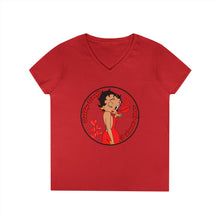 Load image into Gallery viewer, Betty Boop Shirt, Cute Betty Boop Tshirt, I Love Shirt, Betty Boop Design Womens V-Neck, Birthday Gift For Her, Womens Clothing, Streetwear
