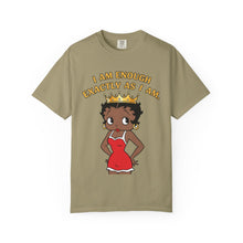 Load image into Gallery viewer, I am enough exactly as I am Shirt, Betty Boop Valentine Women Graphic Shirt, Words of Affirmation T-shirt, Black Queen Shirt Valentines Gift
