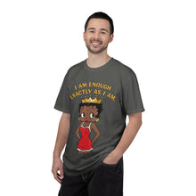 Load image into Gallery viewer, I am enough exactly as I am Shirt, Betty Boop Valentine Women Graphic Shirt, Words of Affirmation T-shirt, Black Queen Shirt Valentines Gift
