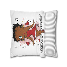 Load image into Gallery viewer, Betty Boop Pillowcase, Music Lover Gift, Cartoon Home Decor Throw Pillow, Christmas Cusion Cover, Living Room Accent, Spun Polyester Square
