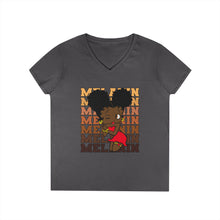 Load image into Gallery viewer, Melanin Shirt, Black Betty Boop Shirt, Cute Black Girl Art Vneck Shirt, Betty Boop Design Vneck T-shirt, Birthday Gift For Her, Casual Top
