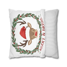 Load image into Gallery viewer, Christmas Theme Pillowcase, Christmas Design Pillow Cover, Christmas Deer, Home Decor Christmas Gift, Cute Living Room Christmas Accent
