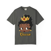 Load image into Gallery viewer, Betty Boop Design T-shirt, Black Queenly Shirt, Cartoon Graphic Tee, Comfort Colors Shirt For Her Birthday Gift
