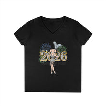 Load image into Gallery viewer, 2026 New Year Vneck Shirt, Betty Boop New Year Shirt, Tshirt For New Year's Eve, New Year 2026 Shirt, Cute Christmas Gift, Holiday Gift
