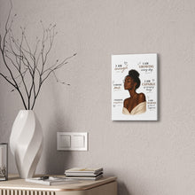 Load image into Gallery viewer, Aesthetic Black Girl Wall Art Decor, Positive Affirmation Home Decor, I Am Enough Black Woman Portrait Motivational Wall Art Birthday Gift
