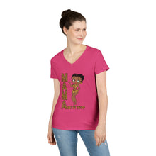 Load image into Gallery viewer, Betty Boop Womens V-neck Shirt, Leopard Print Mama Shirt, Mom Shirt, Betty Boop Design Shirt Gift for Her, Betty Boop Shirt, Animal Print
