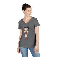 Load image into Gallery viewer, Betty Boop Shirt, Cartoon Womens Vneck, Super Hero Shirt, Wonder Woman Shirt, Christmas Gift For Her, Betty Boop Design Shirt For Holiday
