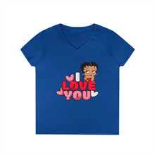 Load image into Gallery viewer, I Love You Betty Boop Shirt, Cute Betty Boop Shirt, I Love You Tshirt, Mothers Day T-Shirt, Betty Boop Womens V-Neck, Betty Boop Design
