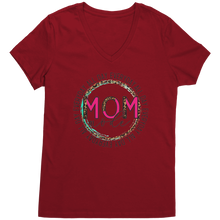 Load image into Gallery viewer, All_Day_Everyday_Mom_Mode_Womens_Vneck_S_Classic_Red_Mockup.png
