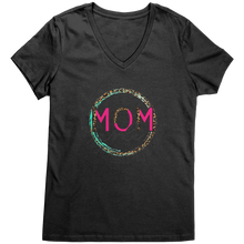 Load image into Gallery viewer, All_Day_Everyday_Mom_Mode_Womens_Vneck_S_Jet_Black_Mockup.png
