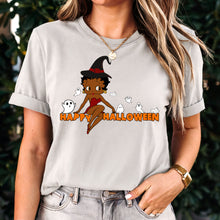 Load image into Gallery viewer, Betty Boop Shirt Cute Betty Boop Halloween Shirt Spooky Season Shirt Funny Halloween Gift For Her Witchy Halloween Happy Halloween Shirt
