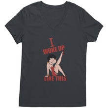 Load image into Gallery viewer, Betty Boop - I Woke Up Like This V-Neck T-Shirt
