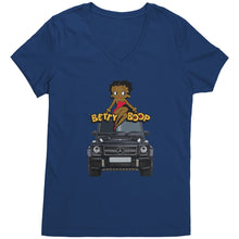 Load image into Gallery viewer, Betty Boop - Black Mercedes - V-Neck T-Shirt
