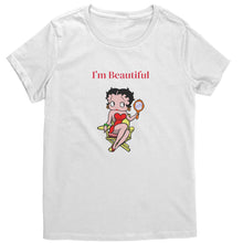 Load image into Gallery viewer, Betty Boop - I&#39;m Beautiful Crew Neck T-Shirt
