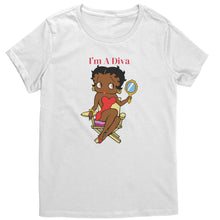 Load image into Gallery viewer, Betty Boop - I&#39;m a Diva Crew Neck T-Shirt
