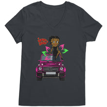 Load image into Gallery viewer, Betty Boop - Pink Mercedes - V-Neck T-Shirt
