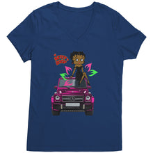 Load image into Gallery viewer, Betty Boop - Pink Mercedes - V-Neck T-Shirt
