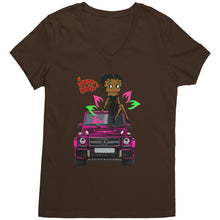 Load image into Gallery viewer, Betty Boop - Pink Mercedes - V-Neck T-Shirt
