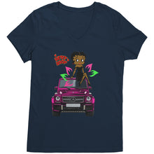 Load image into Gallery viewer, Betty Boop - Pink Mercedes - V-Neck T-Shirt
