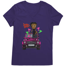 Load image into Gallery viewer, Betty Boop - Pink Mercedes - V-Neck T-Shirt
