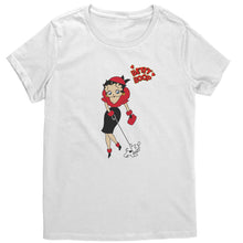 Load image into Gallery viewer, Betty Boop Dressed in Black and Red - Crew Neck T-Shirt
