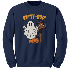 Load image into Gallery viewer, Betty_Boop_Halloween_Sweatshirt_Cute_Ha_Navy_Mockup.png
