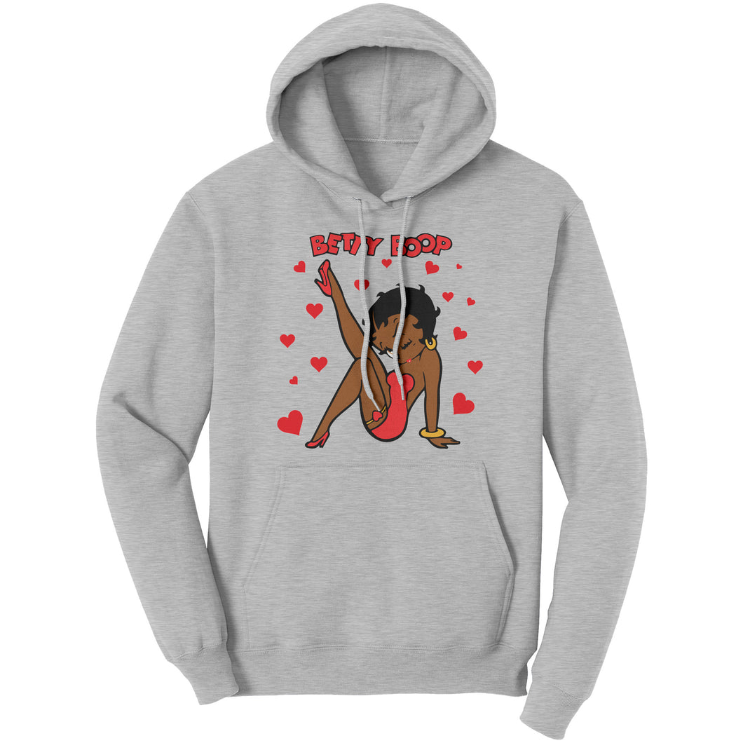 Betty Boop Hoodie, Betty Boop with Heart Hoodie, Betty Boop Womens Hoodie Christmas Hoodie, Christmas Womens Clothing Christmas Gift For Her