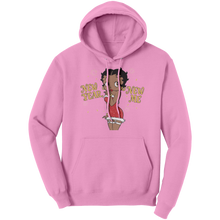 Load image into Gallery viewer, Betty_Boop_Hoodie_Black_Girl_Hoodie_Bl_Light_Pink_Front_Mockup.png

