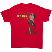 Load image into Gallery viewer, Betty_Boop_Im_Living_My_Best_Life_Shirt_Red_Front_Mockup.png
