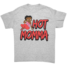 Load image into Gallery viewer, Betty_Boop_Mom_Shirt_Hot_Mama_Graphic_T_Ash_Grey_Front_Mockup.png
