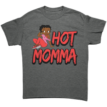 Load image into Gallery viewer, Betty_Boop_Mom_Shirt_Hot_Mama_Graphic_T_Graphite_Heather_Front_Mockup.png
