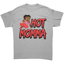 Load image into Gallery viewer, Betty_Boop_Mom_Shirt_Hot_Mama_Graphic_T_Sport_Grey_Front_Mockup.png
