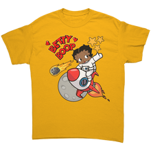 Load image into Gallery viewer, Betty_Boop_Shirt_Astronaut_Shirt_Betty_Gold_Front_Mockup.png
