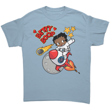 Load image into Gallery viewer, Betty_Boop_Shirt_Astronaut_Shirt_Betty_Light_Blue_Front_Mockup.png
