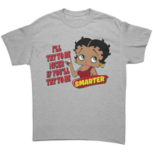 Load image into Gallery viewer, Betty_Boop_Shirt_Betty_Boop_Naughty_Shi_Sport_Grey_Front_Mockup.png
