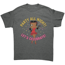 Load image into Gallery viewer, Betty_Boop_Shirt_Birthday_Party_Tshirt_Graphite_Heather_Front_Mockup.png
