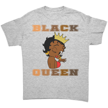 Load image into Gallery viewer, Betty_Boop_Shirt_Black_Queen_Shirt_Bla_Ash_Grey_Front_Mockup.png
