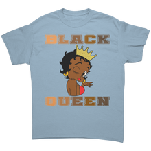 Load image into Gallery viewer, Betty_Boop_Shirt_Black_Queen_Shirt_Bla_Light_Blue_Front_Mockup.png
