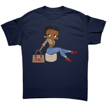 Load image into Gallery viewer, Betty_Boop_Shirt_Cute_Baddie_Streetwear_Navy_Front_Mockup.png

