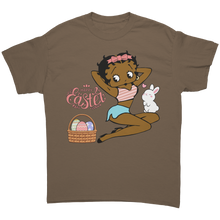 Load image into Gallery viewer, Betty_Boop_Shirt_Easter_Shirt_Easter_E_Brown_Savana_Front_Mockup.png

