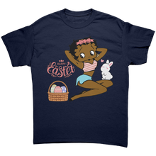 Load image into Gallery viewer, Betty_Boop_Shirt_Easter_Shirt_Easter_E_Navy_Front_Mockup.png
