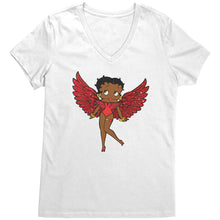 Load image into Gallery viewer, Betty Boop Shirt Gifts for Her, Betty Boop Vneck, Angel Wings Betty Boop T-Shirt, Betty Boop Gift, Christmas Shirt, Christmas Gift For Her
