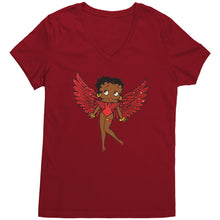 Load image into Gallery viewer, Betty Boop Shirt Gifts for Her, Betty Boop Vneck, Angel Wings Betty Boop T-Shirt, Betty Boop Gift, Christmas Shirt, Christmas Gift For Her
