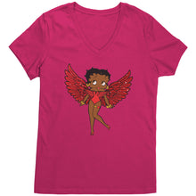 Load image into Gallery viewer, Betty Boop Shirt Gifts for Her, Betty Boop Vneck, Angel Wings Betty Boop T-Shirt, Betty Boop Gift, Christmas Shirt, Christmas Gift For Her
